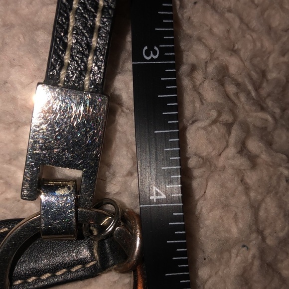 Liz Claiborne black leather strap key ring , new - Picture 5 of 5